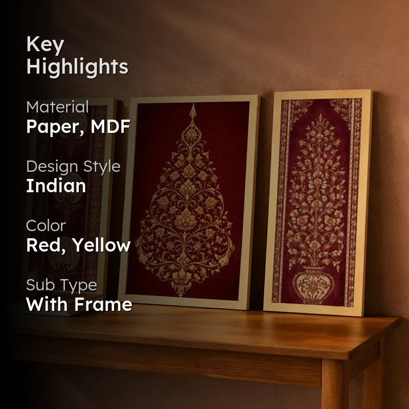 Ethnic Grace Wall Art With Frame - Set of Three media 2