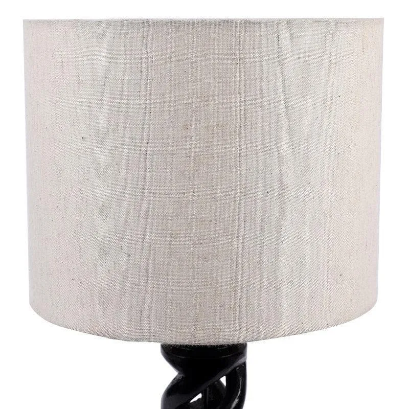 Urbane Wynn Fabric Table Lamp - White,Black media 4