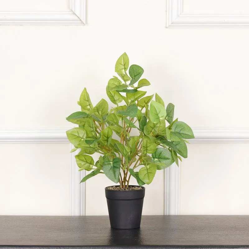 Baby Pothos Artificial Plant With Black Fiber Pot - 1 Feet media 3