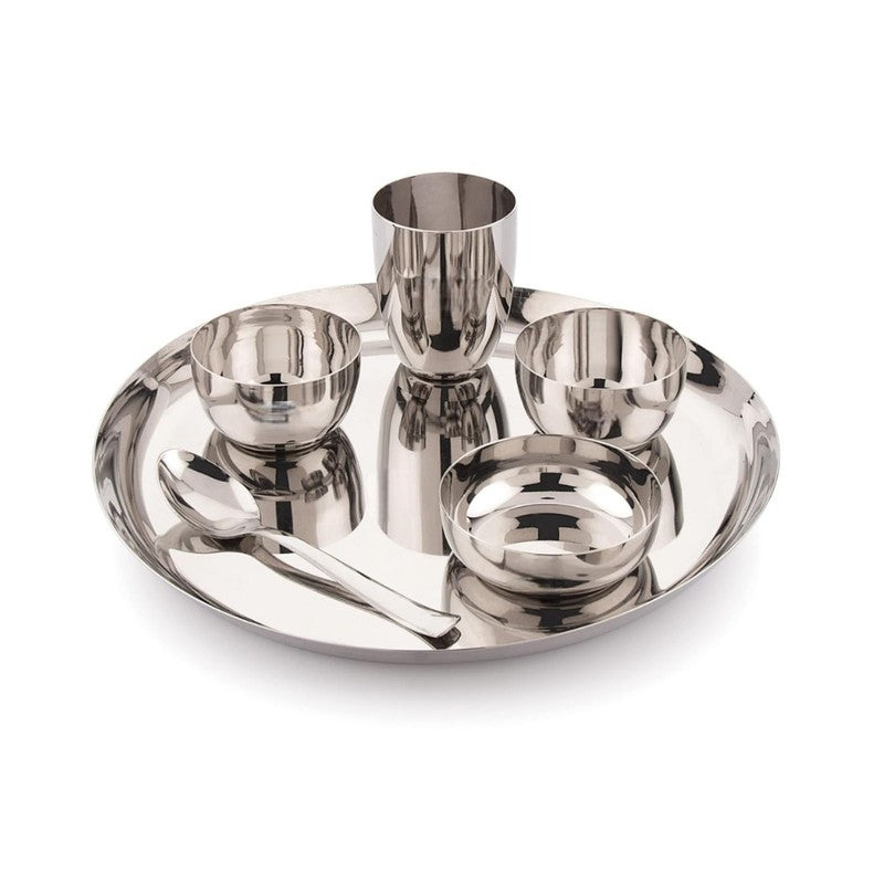Royal Serve Dinner Set (Silver,500 mL) - 6 Piece Set media 3