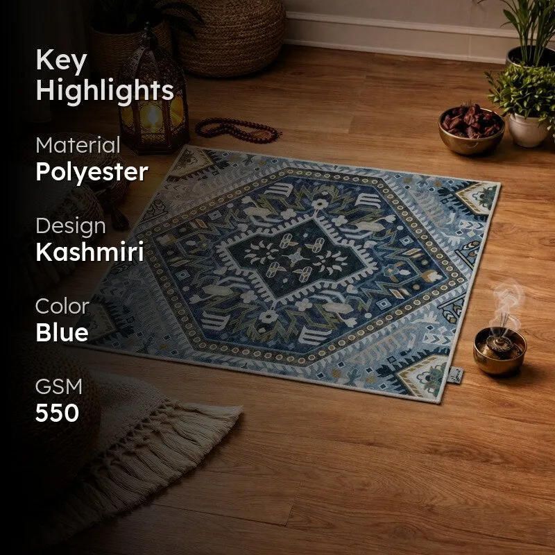 Iman Grace Prayer Mat (Blue) - 550 GSM media 2