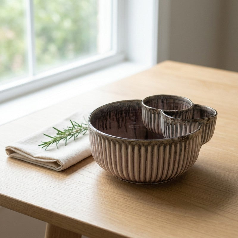 Double Dip Snack Bowl (800 mL) - Pink