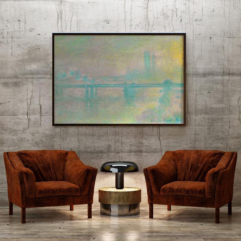 Charing Cross Bridge In London By Claude Monet - Black Frame media 4
