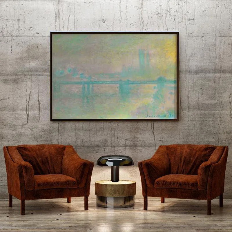 Charing Cross Bridge In London By Claude Monet - Black Frame media 4