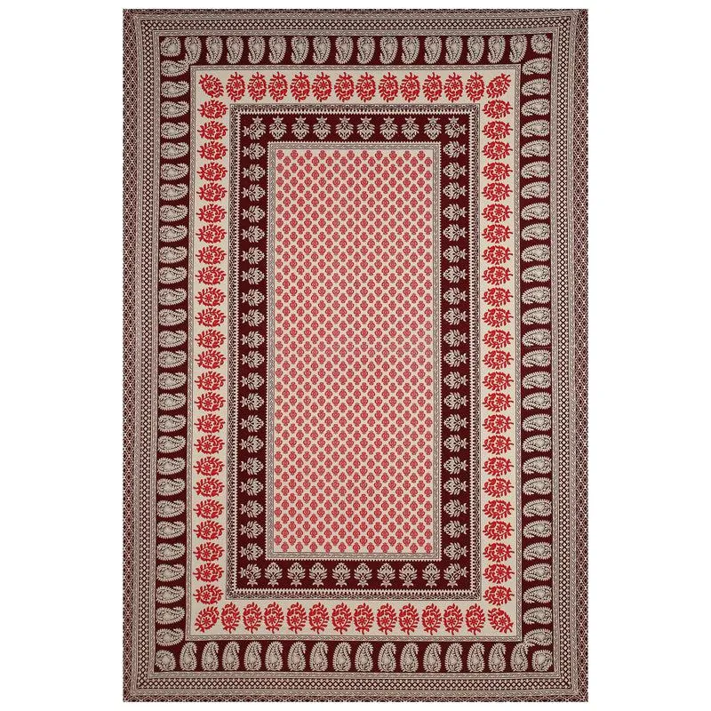 Mouparna Printed Diwan Set (Pink & Maroon) - Six Piece Set media 3