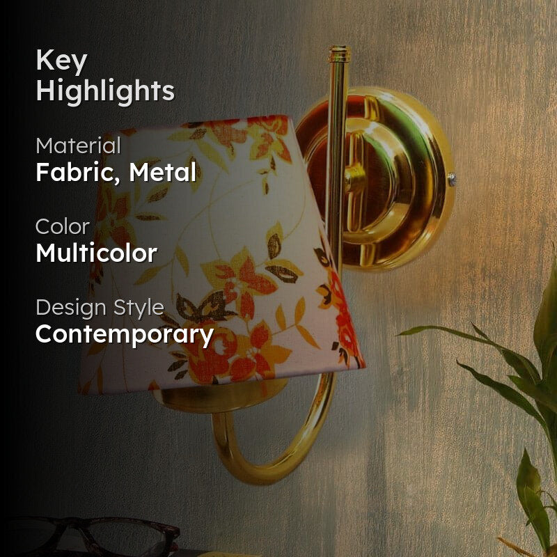 Galora Ibis Fabric & Metal Wall Lamp media 2