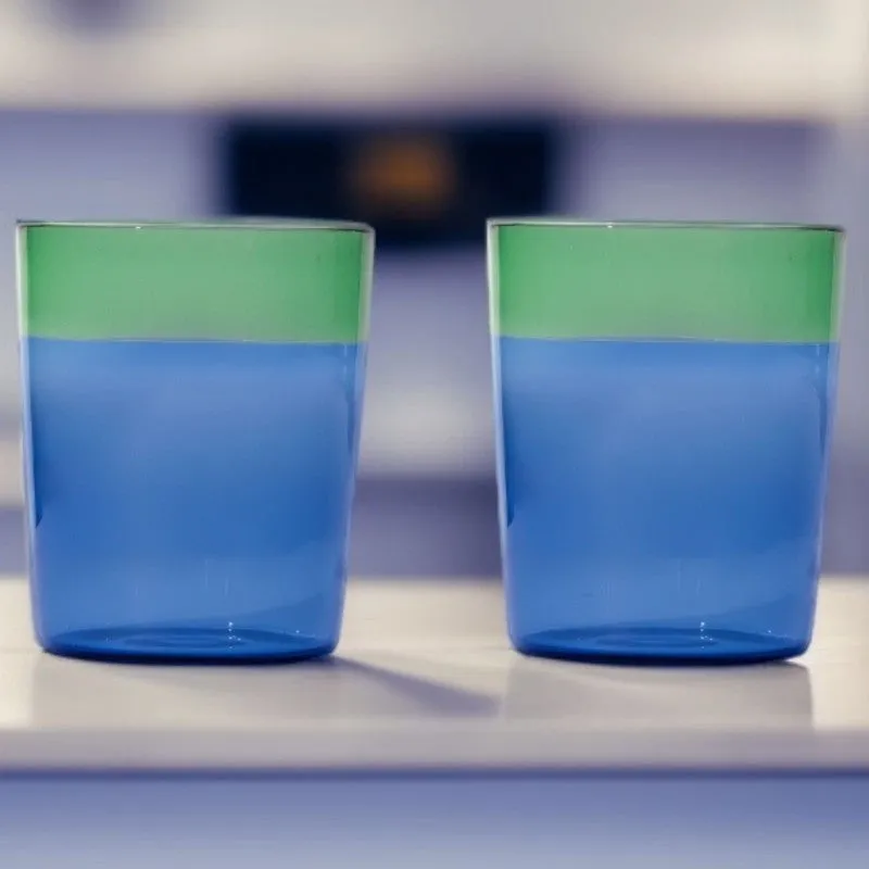 Meadow Green Tumbler Glasses(310 mL) - Set Of Two media 1