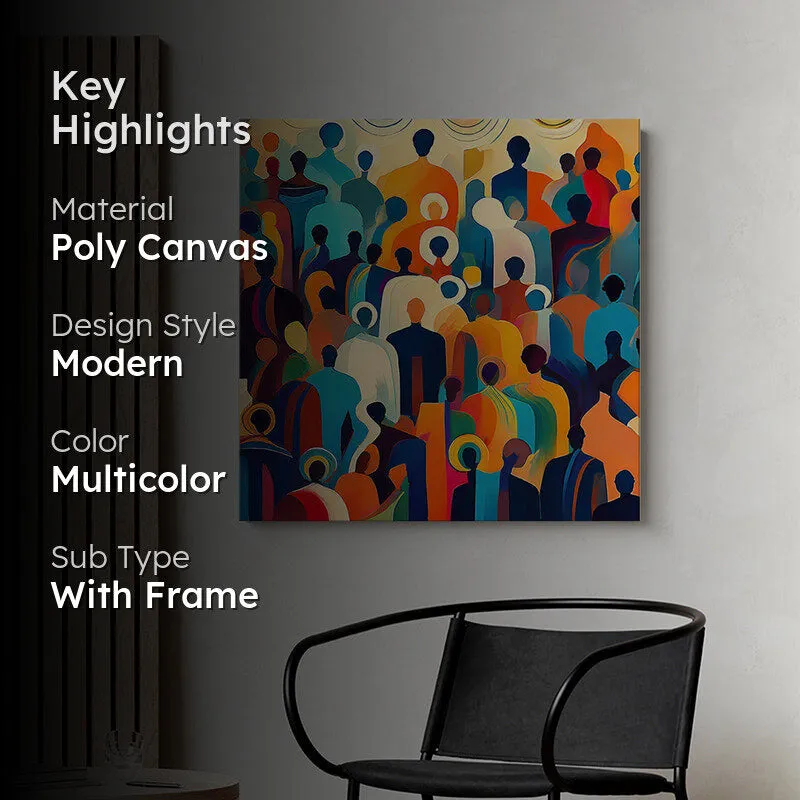 Pop Diverse People Crowd Wall Painting media 2