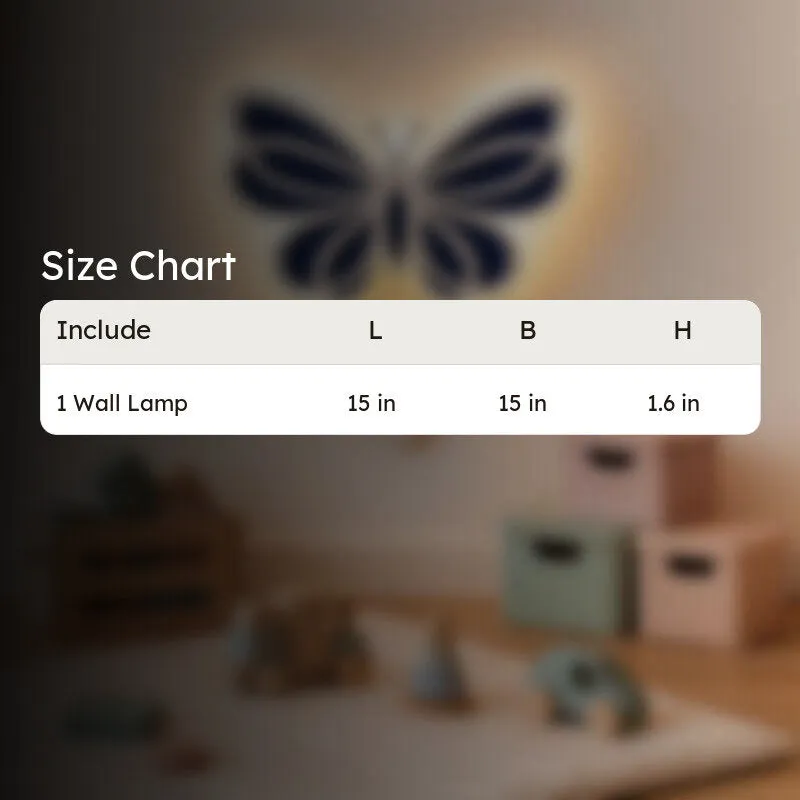 Tiny Butterfly Glow Battery Operated MDF Wall Lamp media 11