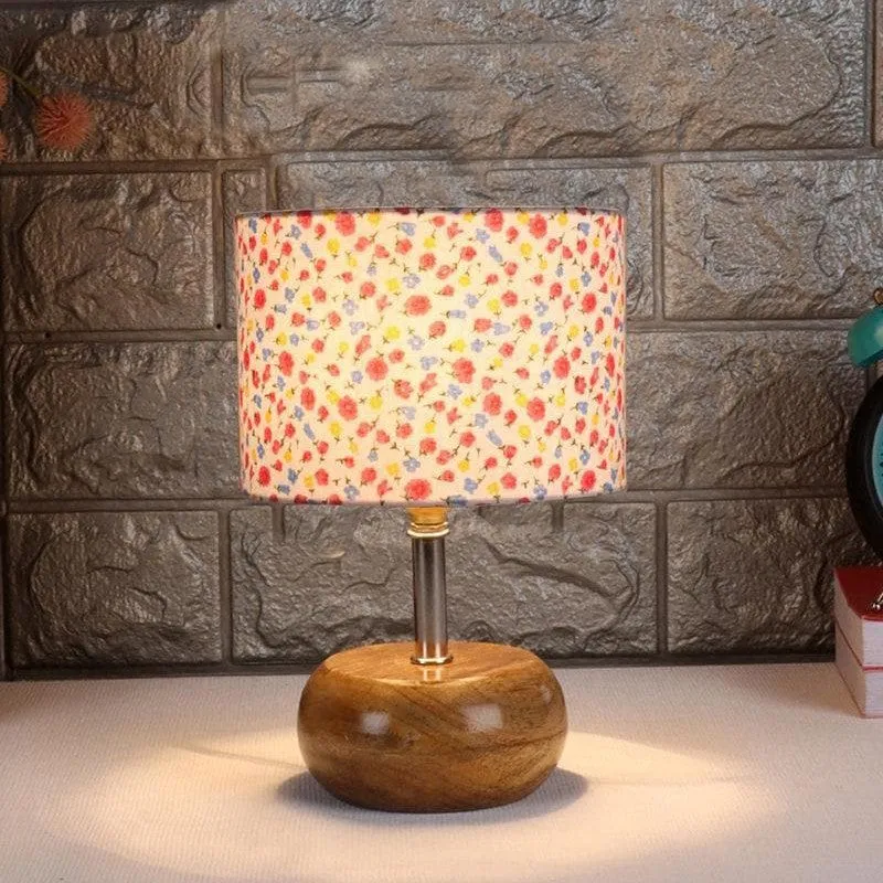 Dainty Floral Fabric Table Lamp - Multicolor media 1