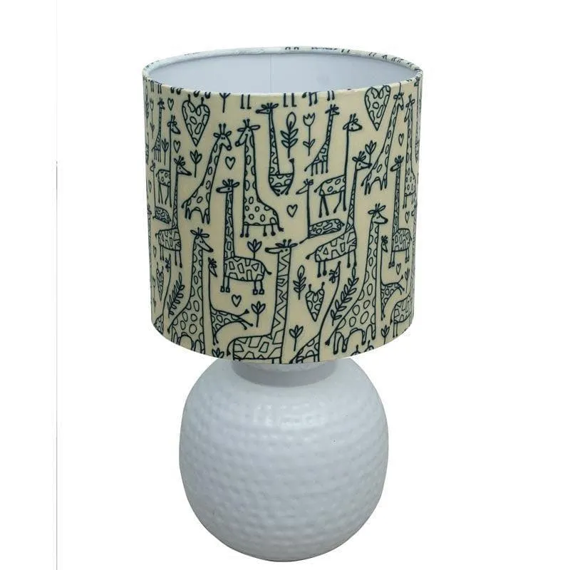 Elouera Printed Ceramic Table Lamp - Beige,White media 4