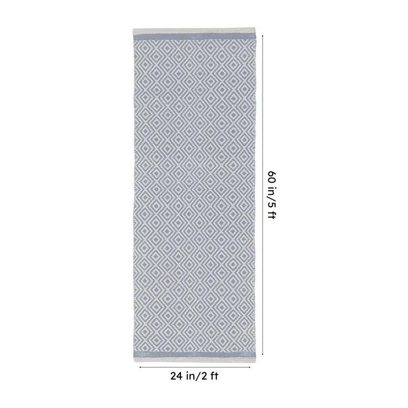Earthica Cotton Runner Rug - Blue media 8