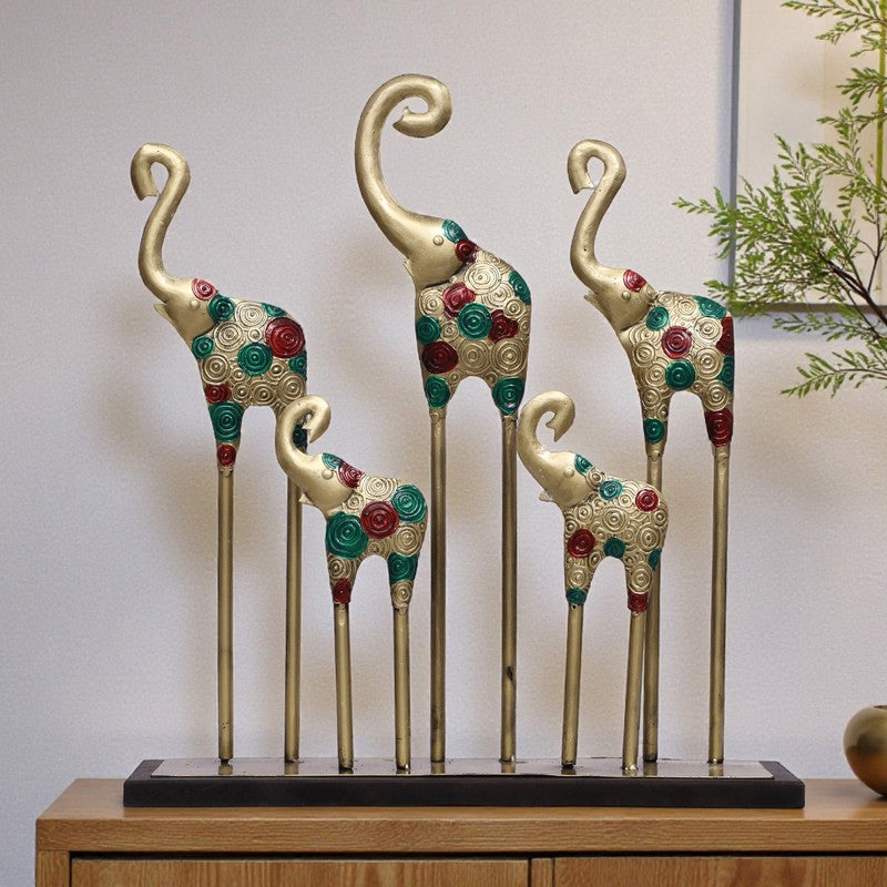 Imperial Elephants Metal Showpiece
