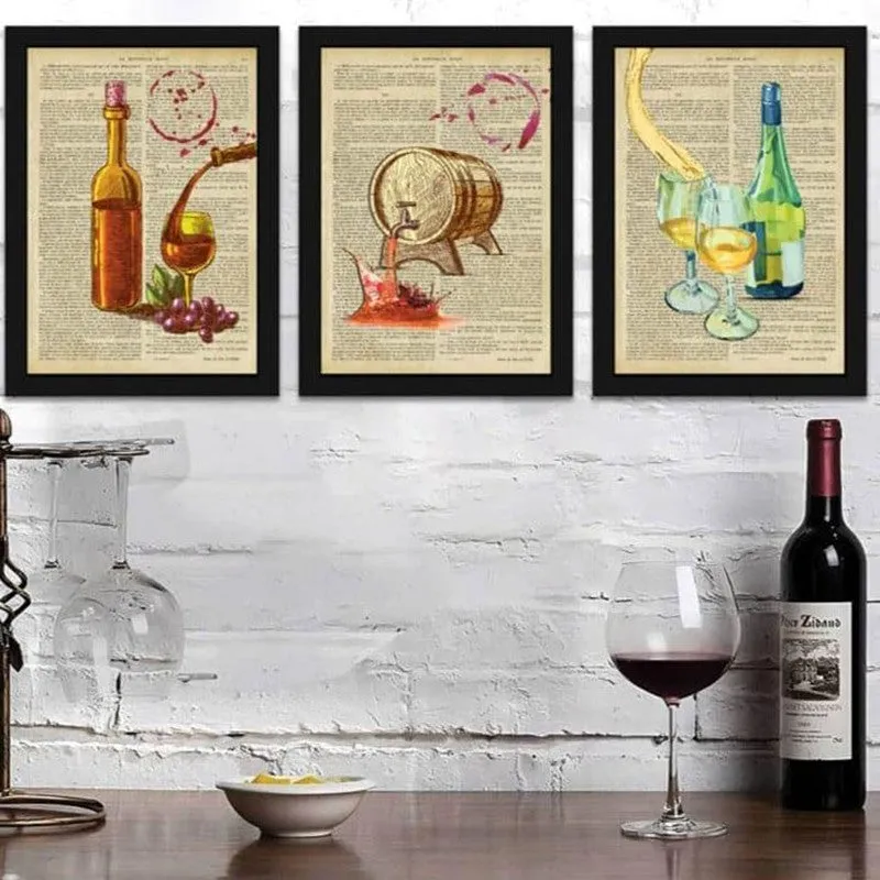 Wine Wista Wall Art - Set Of Three media 1