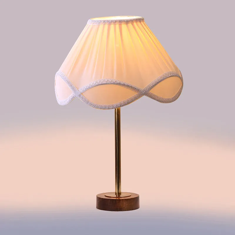 Valencia Rodin Wooden Table Lamp - OffWhite,Gold,Brown media 5