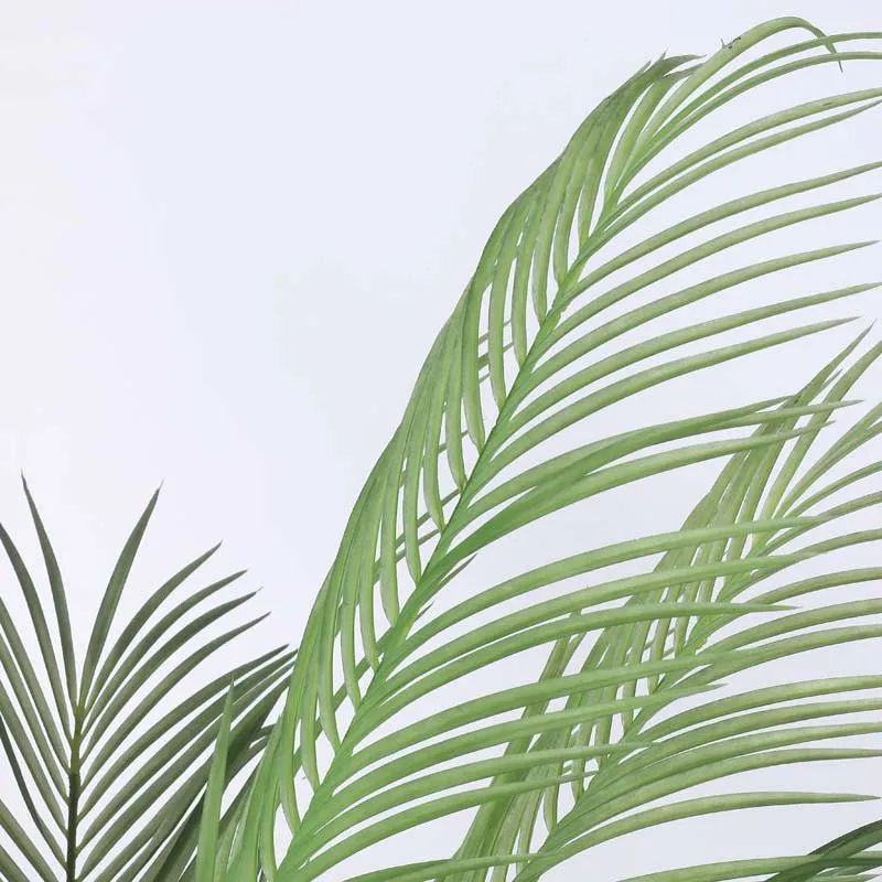 Faux Lush Areca Palm Plant With Black Plastic Pots - 5 Feet media 4