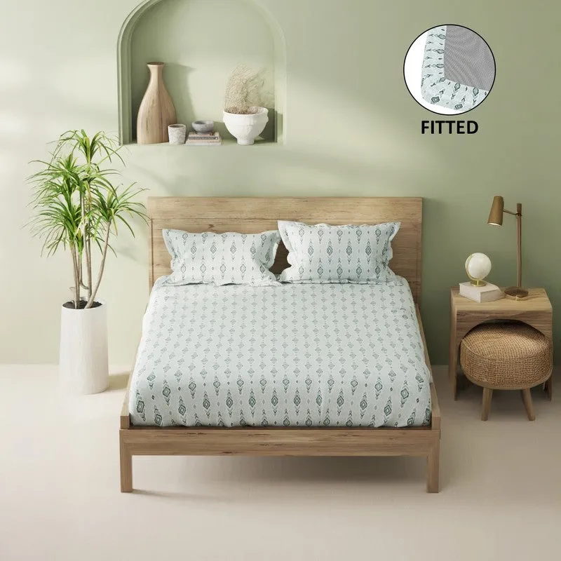Deynor Fitted Cotton Bedsheet (Grey) - 144 TC media 3