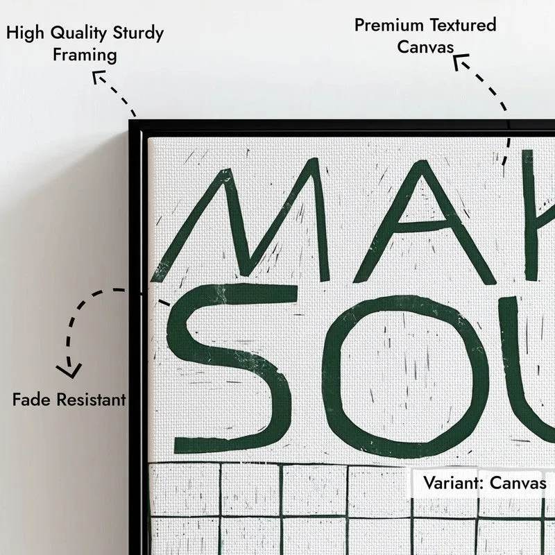 Make Soup Archival Canvas Wall Art - Black media 7