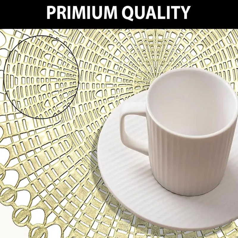 Sunlace Golden Round PVC Table Mats - Set Of Four media 6