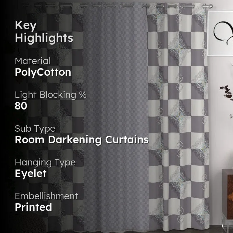 Shape Edge Drape Curtains - Set of Three media 2