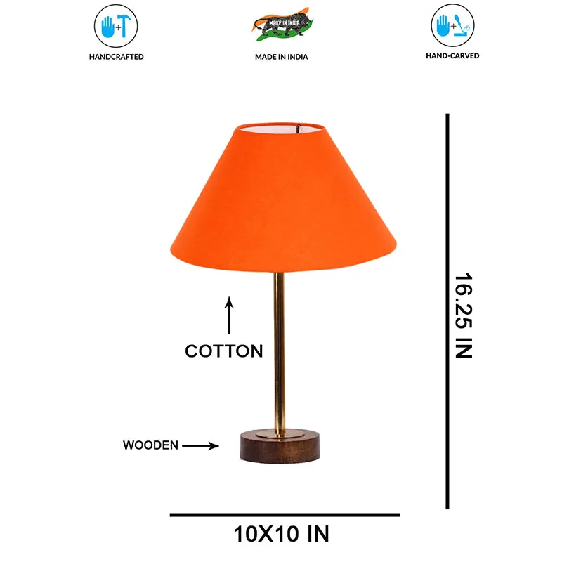 Cotin II Rodin Wooden Table Lamp - Orange,Gold,Brown media 7