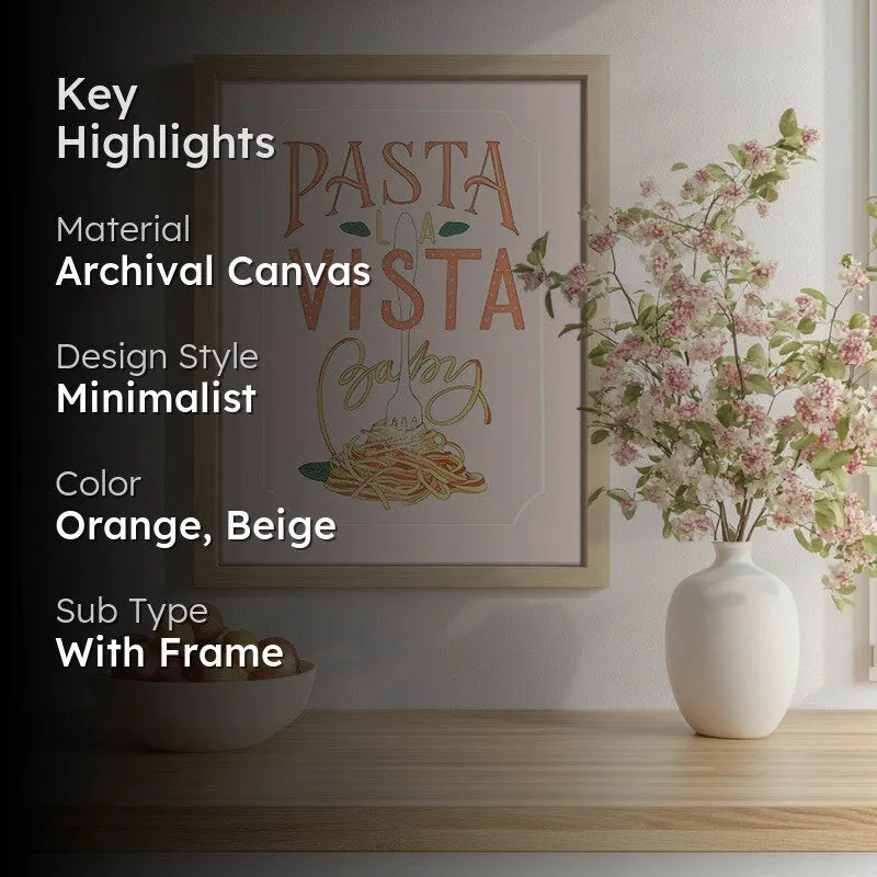 Pasta Vista Archival Canvas Wall Art - Brown media 2