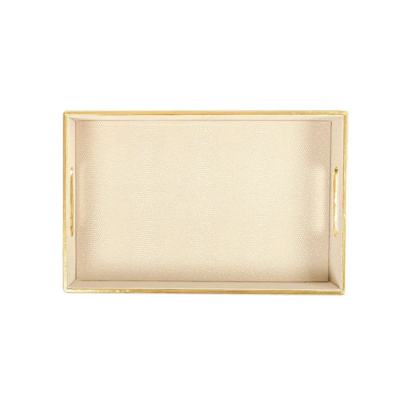 Tisquo Faux Leather Serving Tray (Ivory) - Set Of Two media 6