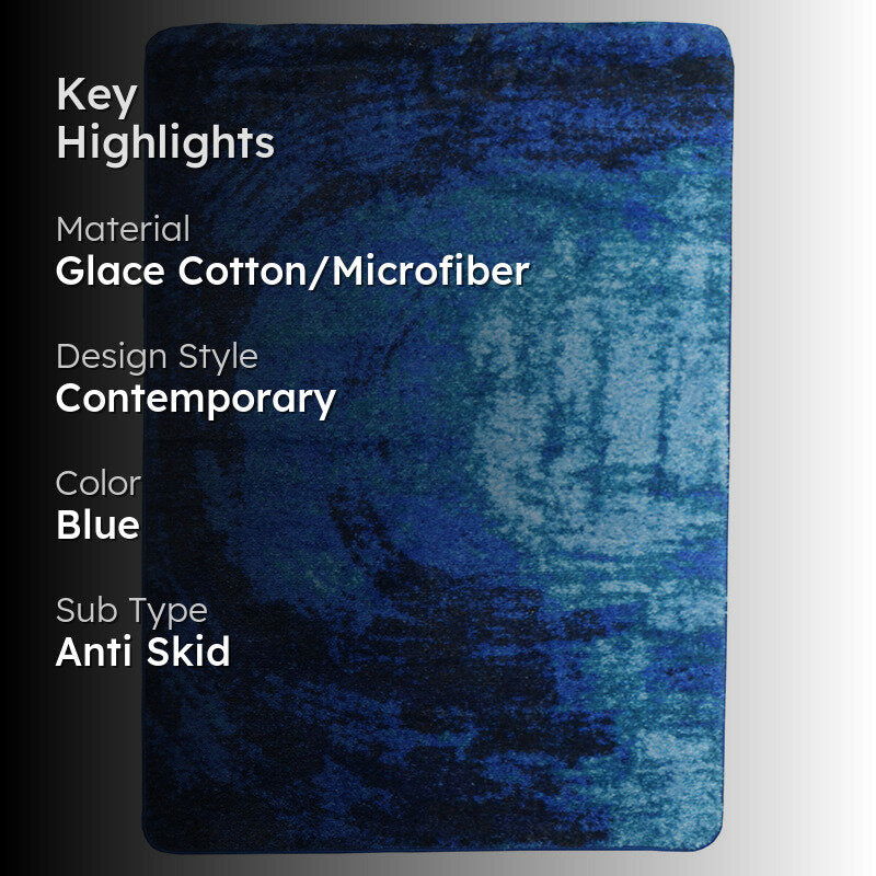 Alera Abstract Micro Fiber Area Rug - Blue media 2