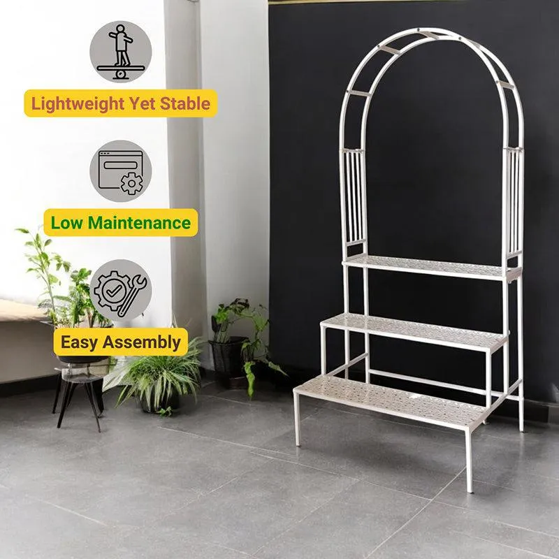Aether Arch Metal Planter Stand - White media 7