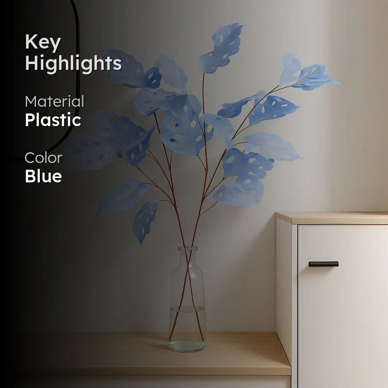 Perennial Charm (Blue) Artificial Flowers for Home - Set Of Two media 2