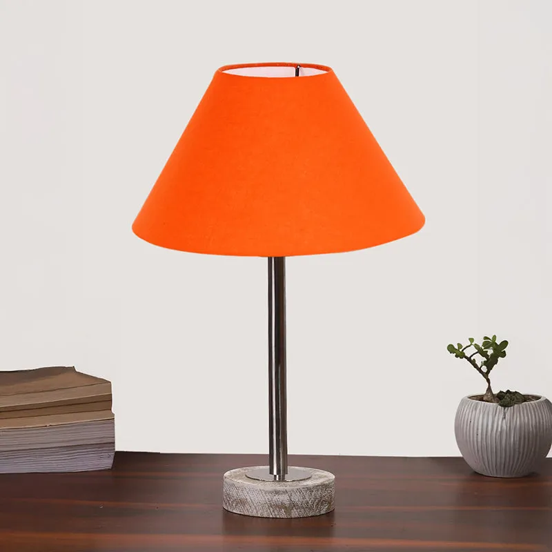 Cotin II Rodin Wooden Table Lamp - Orange,Silver,White media 3