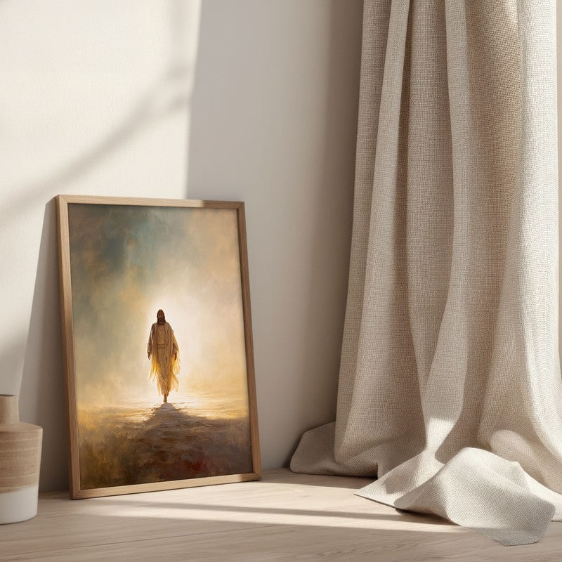 Path of Faith Archival Paper Wall Painting With Brown Frame media 3