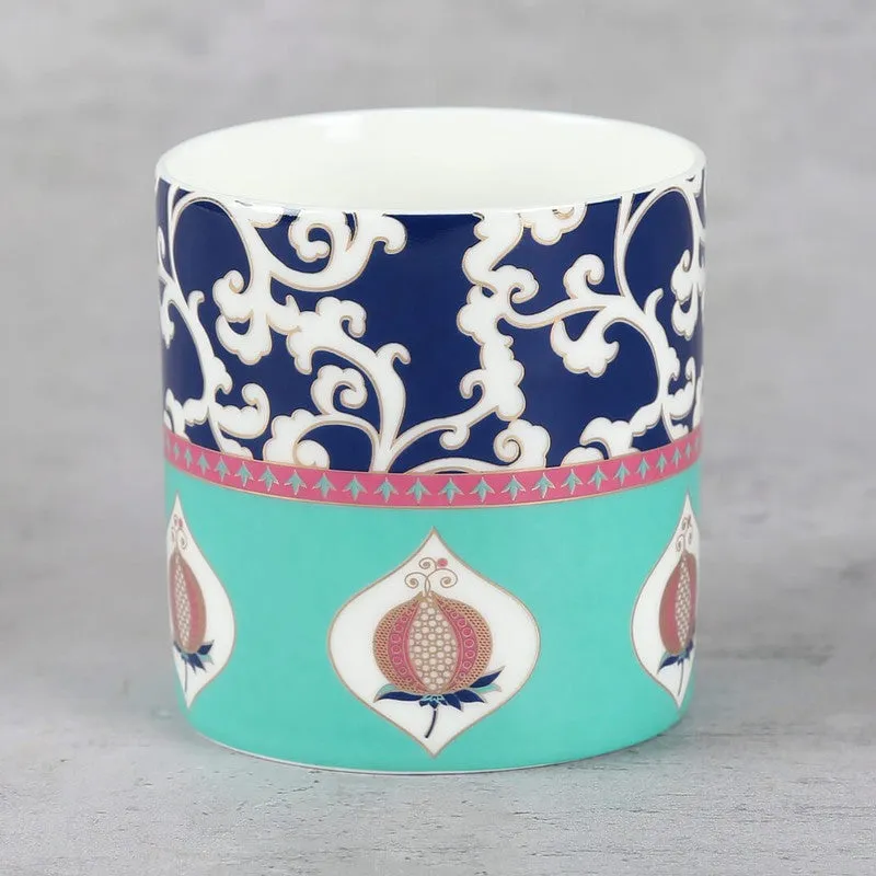 India Circus Bone China Tea Cup (220 mL Each),Blue,Green) - Set Of Six media 5