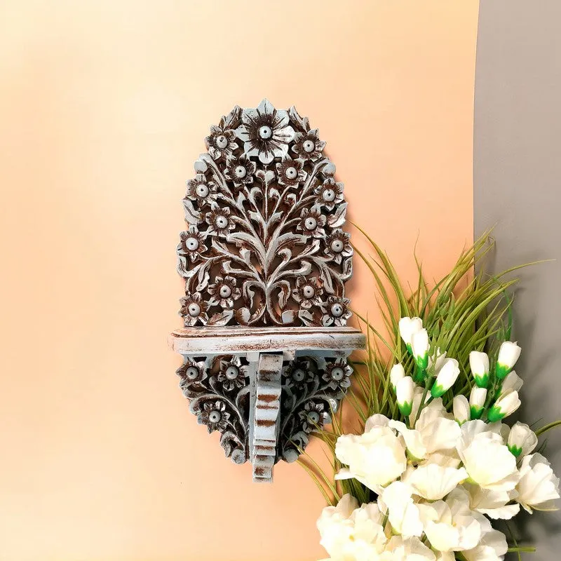 Classic Wall Display Iron Tea Light Candle Holder Shelf media 1