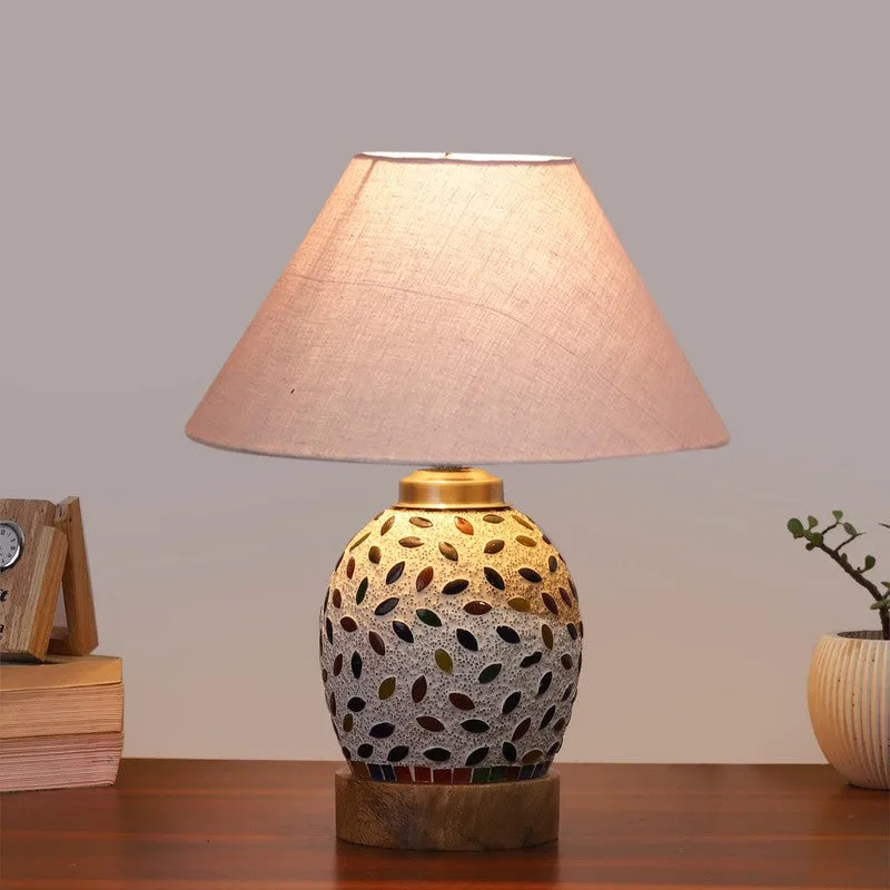 Hearthix Wooden Table Lamp - Multicolor media 3