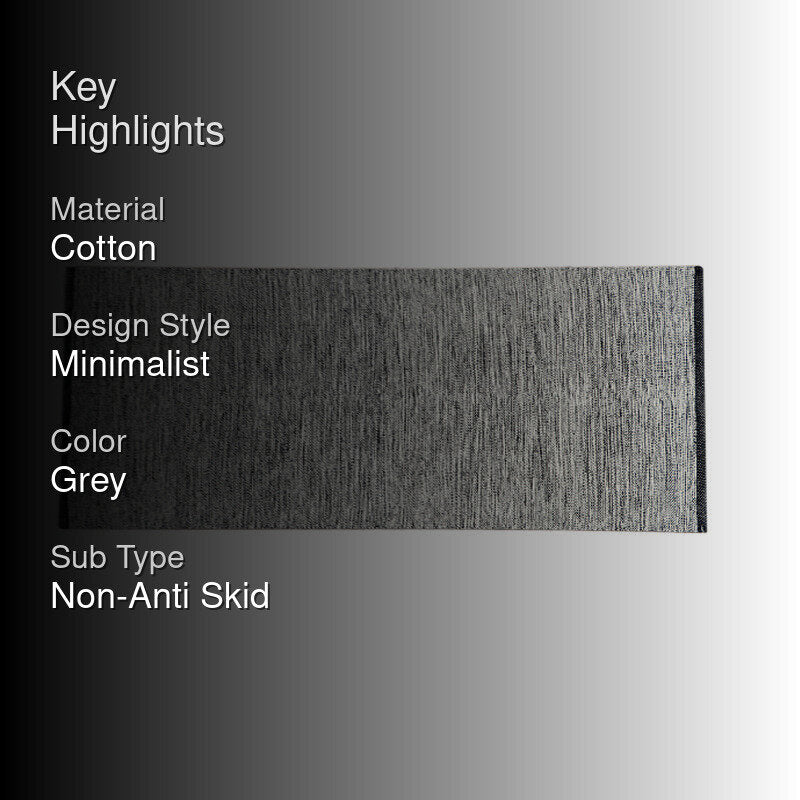 Artivine Cotton Runner Rug - Charcoal media 2
