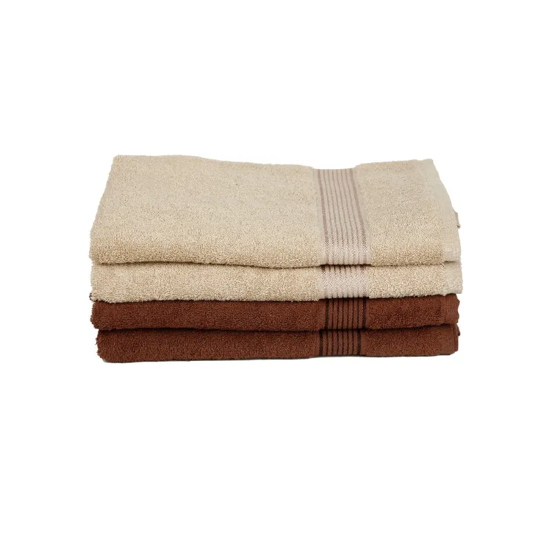 Bodil Bath Towel (Beige & Brown) - Set Of Four media 4