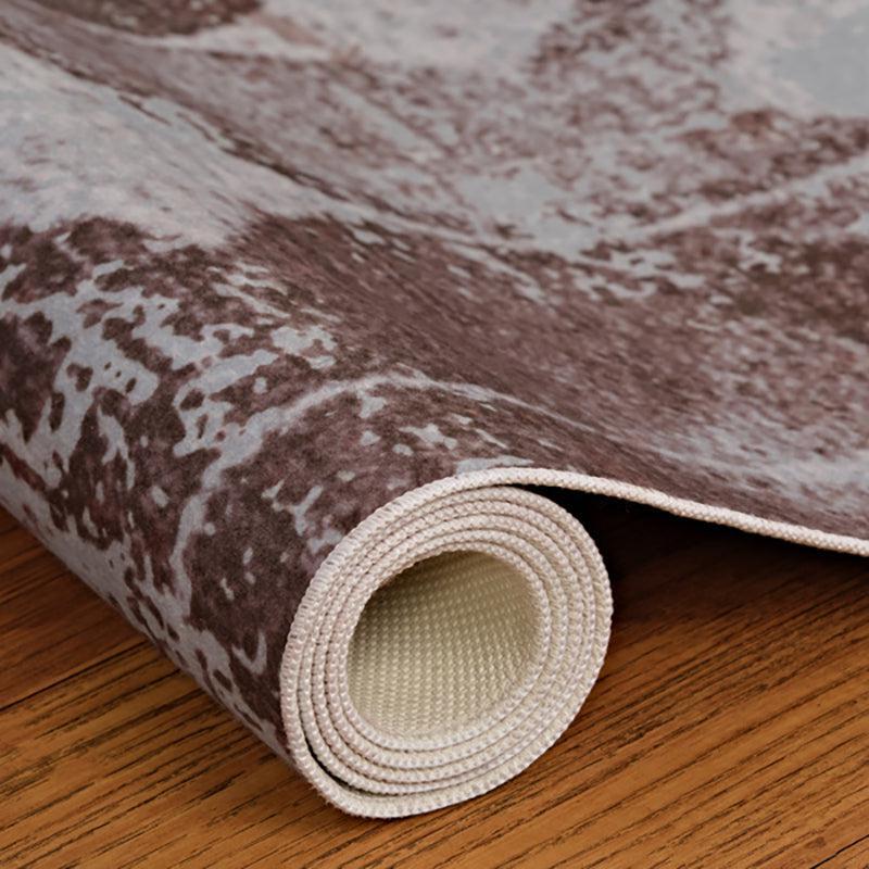 Amandil Abstract Polyester Anti-Skid Carpet - Brown media 4