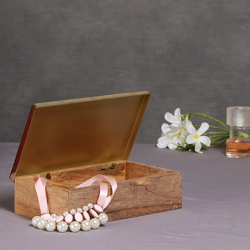 Stove Chest Wood & Agate Storage Box - White media 5