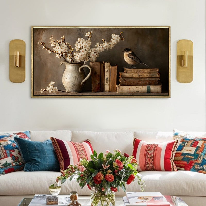 Painterly Canvas Wall Painting With Frame