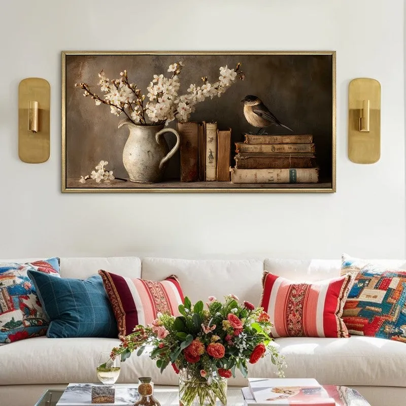 Painterly Canvas Wall Painting With Frame media 1