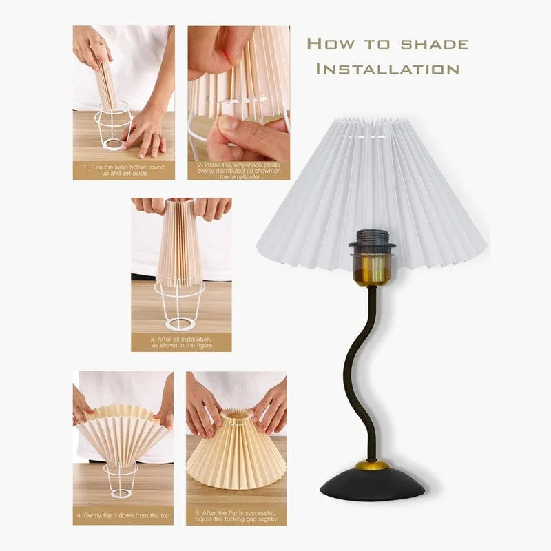 LustraCraft Handcrafted Metal Table Lamp - OffWhite,Black media 5