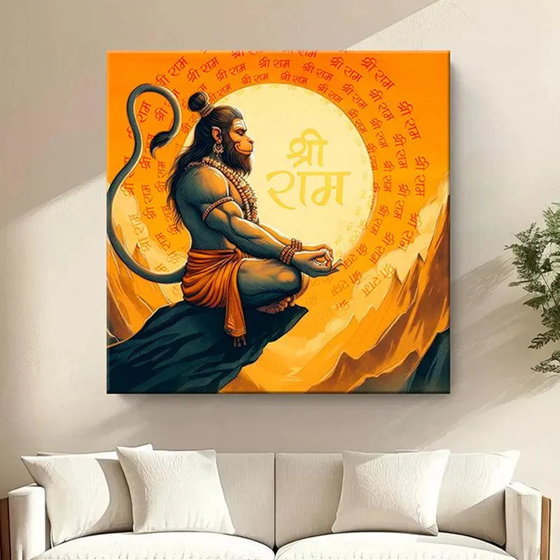 Cosmic Hanuman Wall Painting media 1