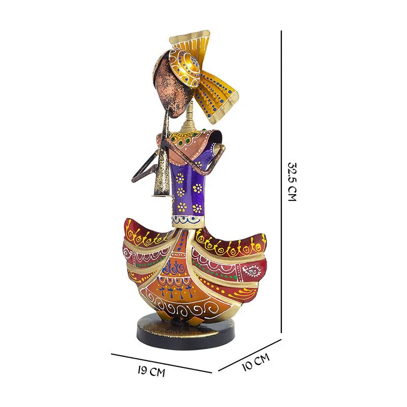 Folk Musician Iron Showpiece - Gold,Purple media 10