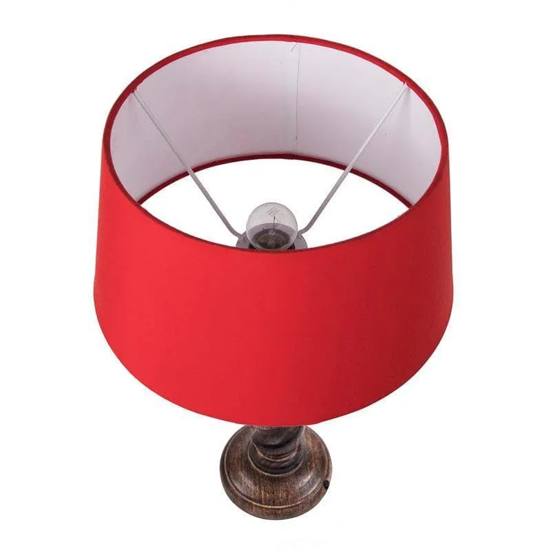 Aura Glimmer Fabric Table Lamp - Red,Brown media 3