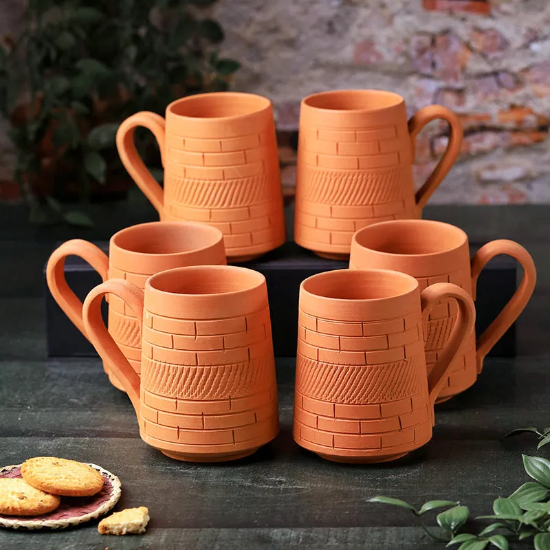 Praharsha Terracotta Coffee Mug (400 mL Each) - Set of Six media 5