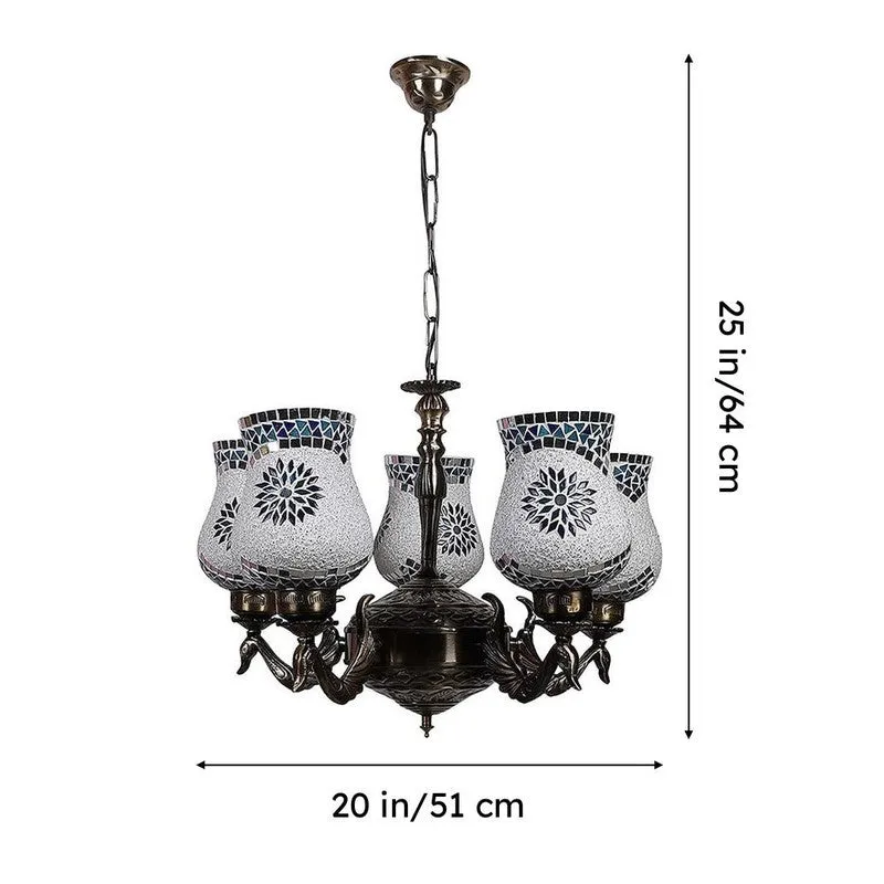 Prita Mayoora Mosaic Golden Antique Ceiling Lamp media 6