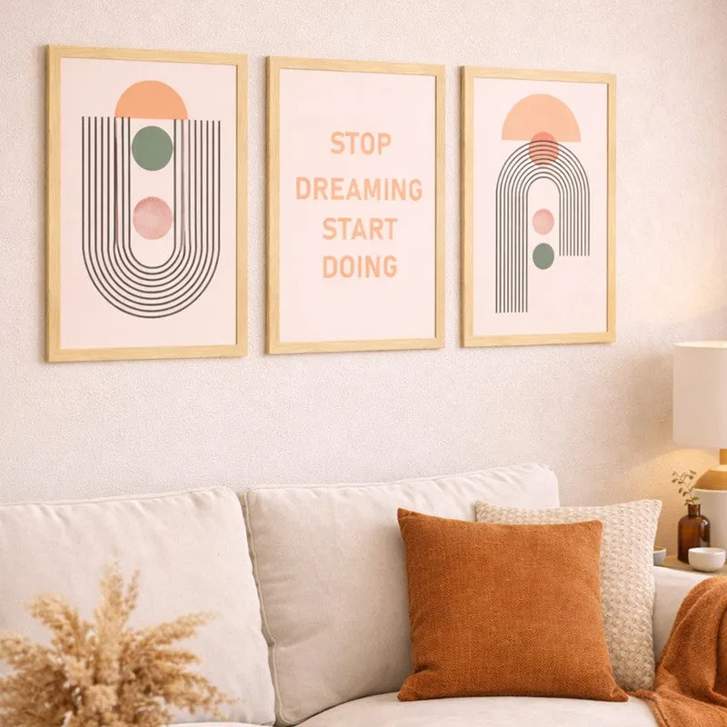 Dream And Do Abstract Wall Art - Set Of Three media 4