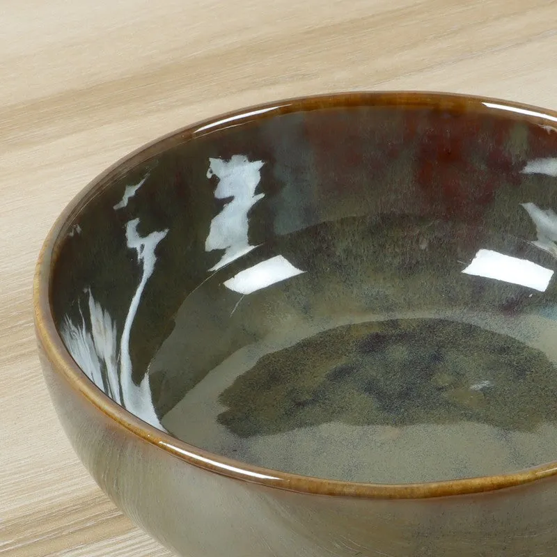 Aurelle Table Serving Bowl (Olive Green,700 mL Each) - Set Of Four media 5