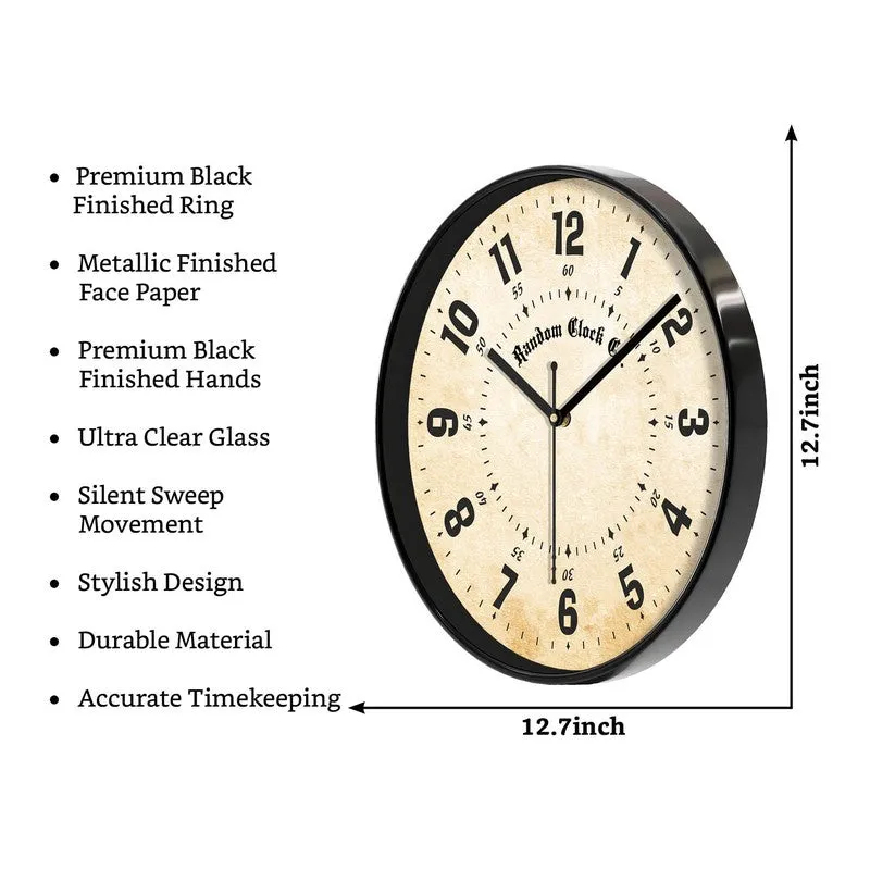 Antiqua Premium Silent Sweep Wall Clock - Beige media 8